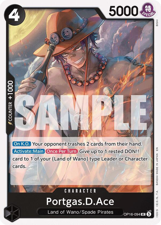 Portgas.D.Ace (094) UC The Time of Battle OP16-094 NM