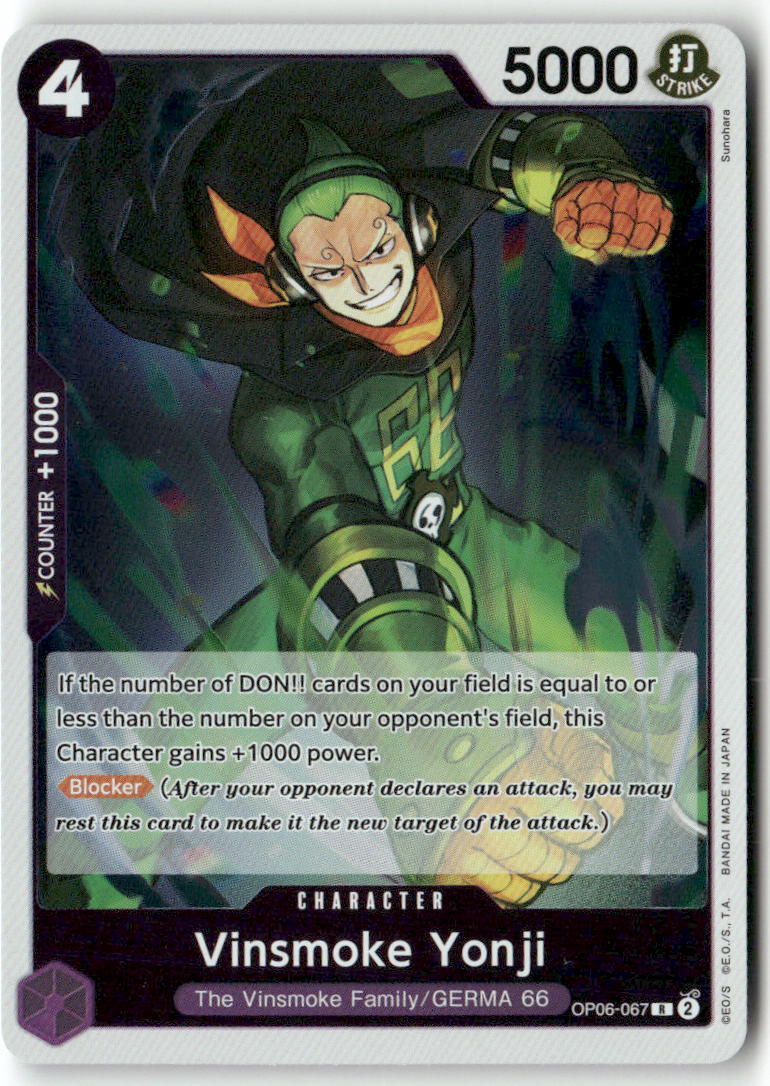 Vinsmoke Yonji (067) R Wings of the Captain OP06-067 NM