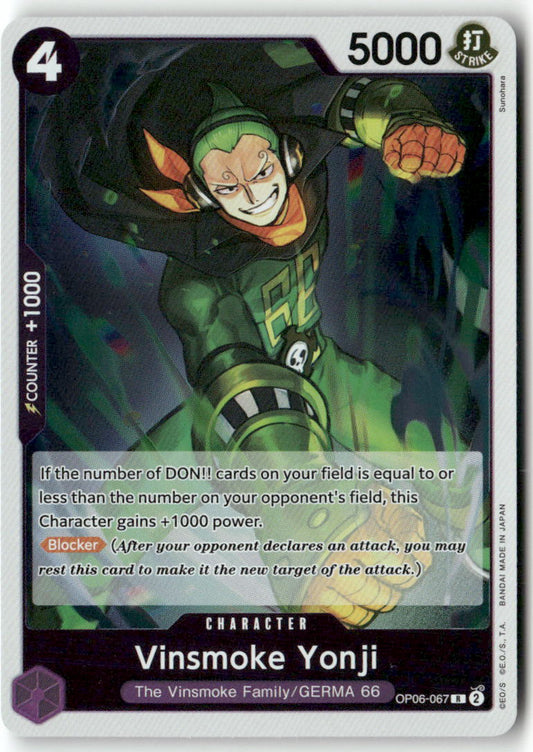 Vinsmoke Yonji (067) R Wings of the Captain OP06-067 NM