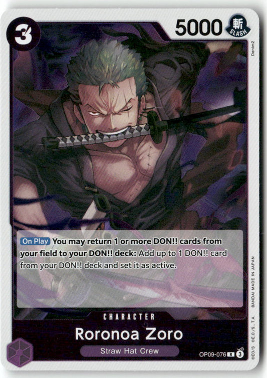 Roronoa Zoro R Premium Booster -The Best- Vol. 2 OP09-076 NM