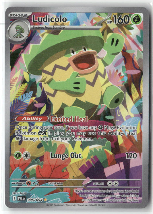 Ludicolo Illustration Rare ME02: Phantasmal Flames 095/094 NM