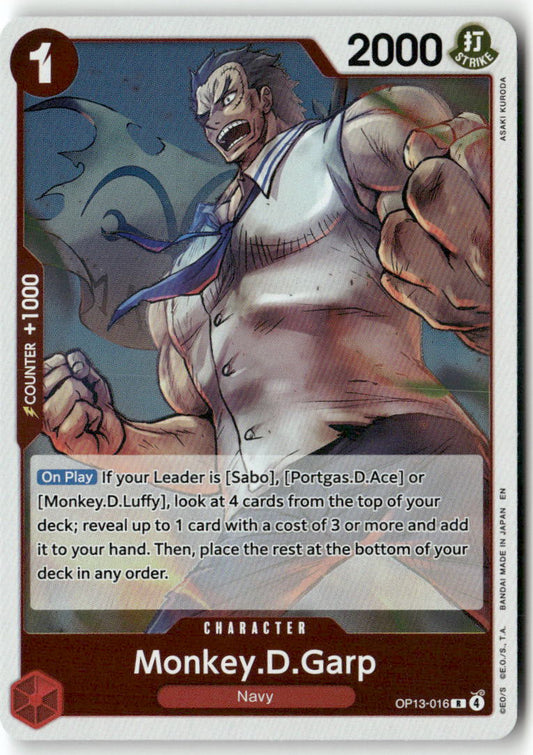Monkey.D.Garp R Carrying On His Will OP13-016 NM