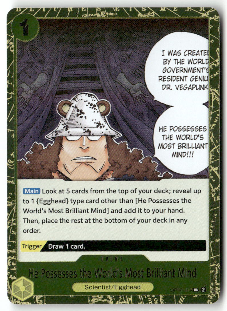 He Possesses the World's Most Brilliant Mind UC 500 Years in the Future OP07-114 NM
