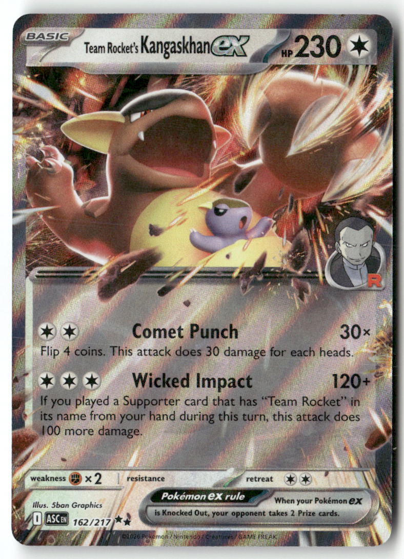 Team Rocket's Kangaskhan ex Double Rare ME: Ascended Heroes 162/217 NM