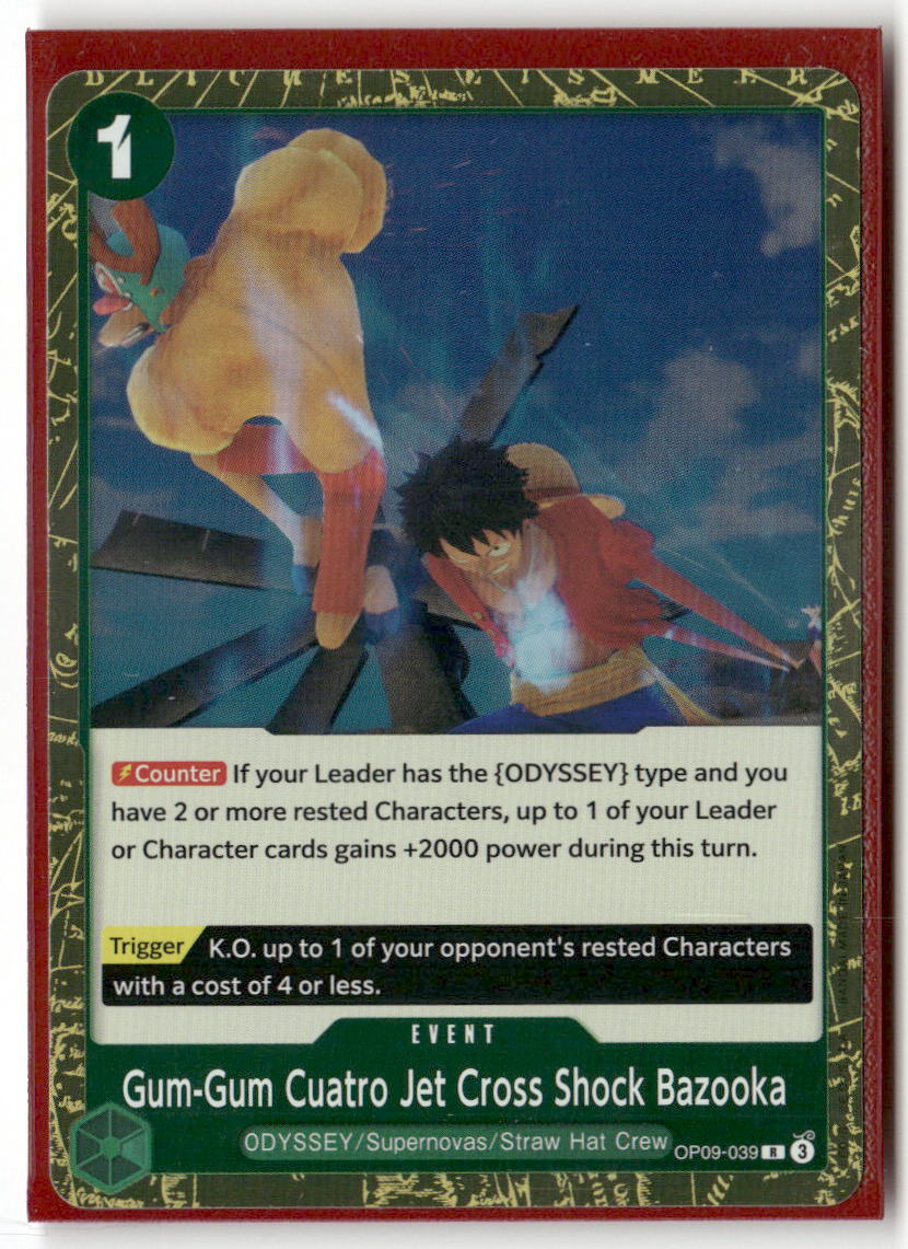 Gum-Gum Cuatro Jet Cross Shock Bazooka R Emperors in the New World OP09-039 NM