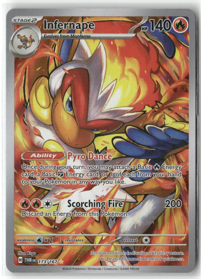 Infernape Illustration Rare SV06: Twilight Masquerade 173/167 NM