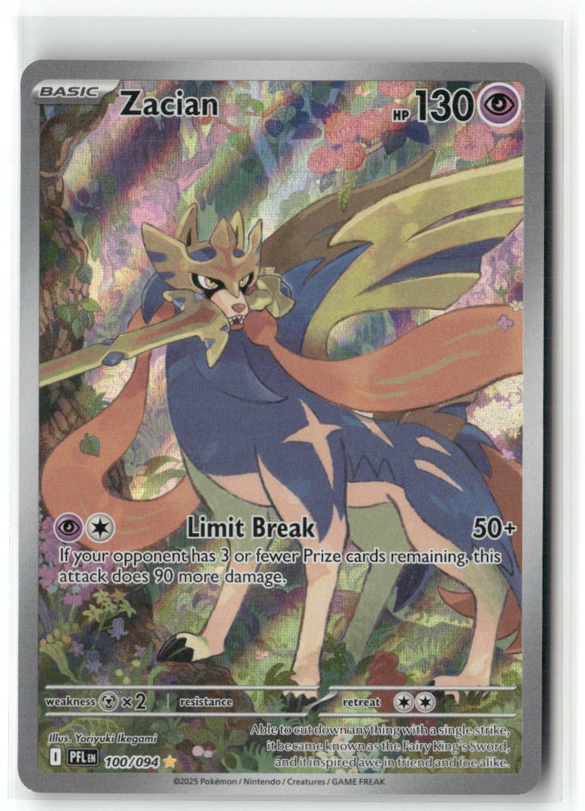 Zacian Illustration Rare ME02: Phantasmal Flames 100/094 NM