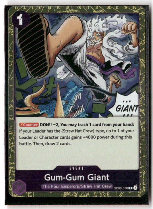 Gum-Gum Giant R Emperors in the New World OP09-078 NM
