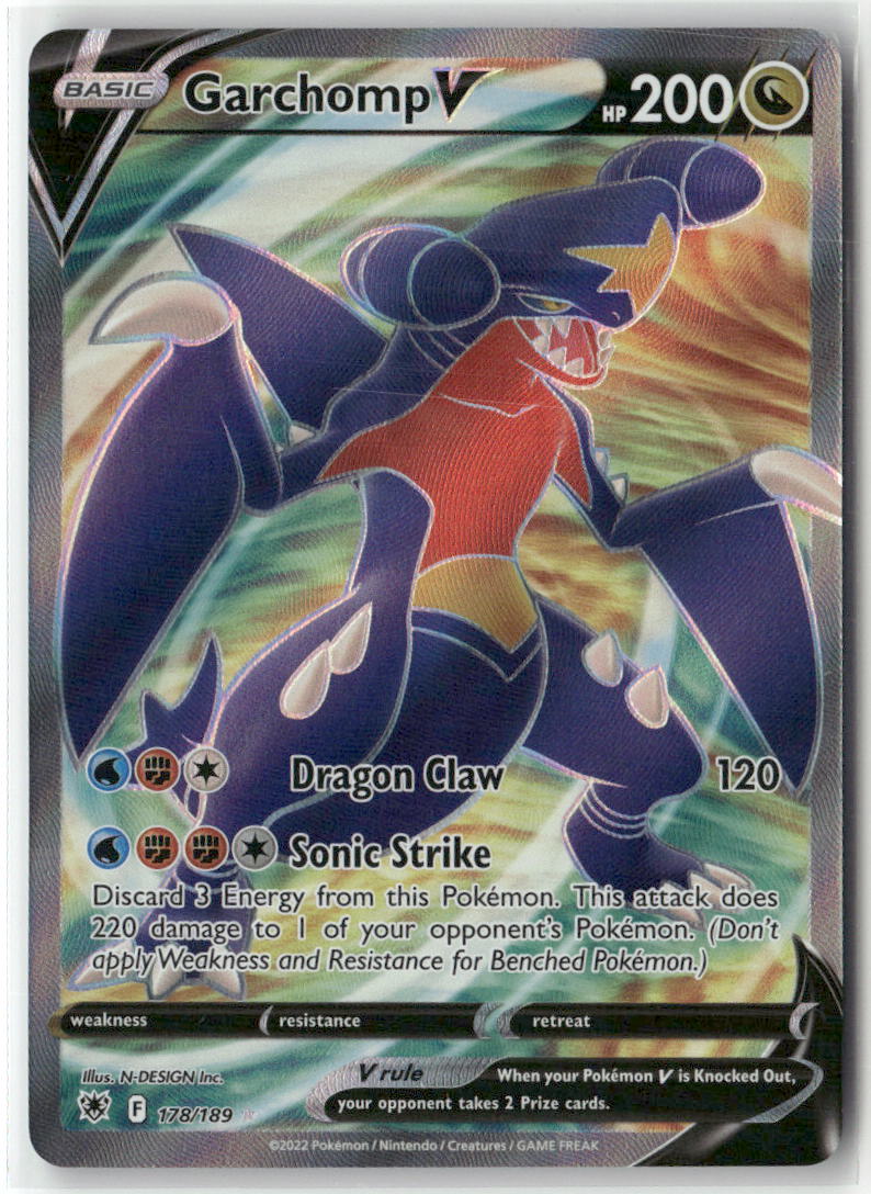 Garchomp V (Full Art) Ultra Rare SWSH10: Astral Radiance 178/189 NM