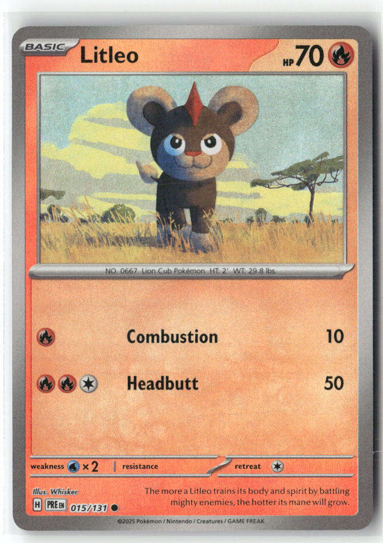 Litleo (Master Ball Pattern) Common SV: Prismatic Evolutions 015/131 NM
