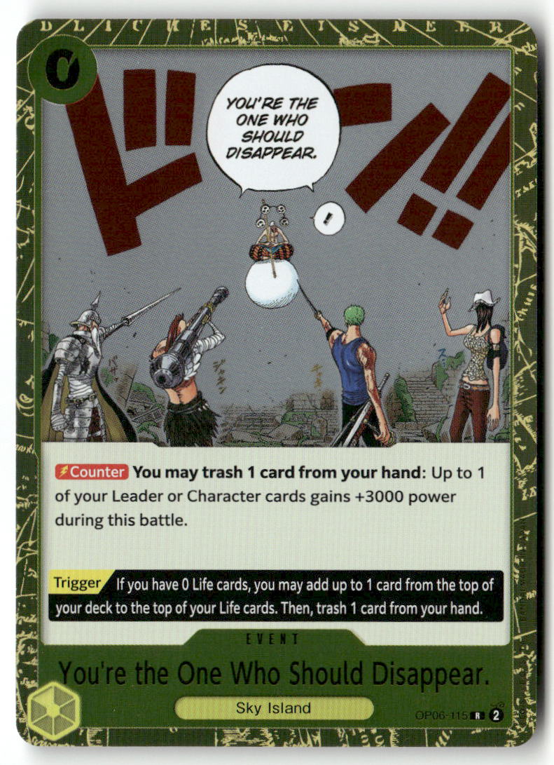 You're the One Who Should Disappear (Reprint) R Premium Booster -The Best- Vol. 2 OP06-115 NM