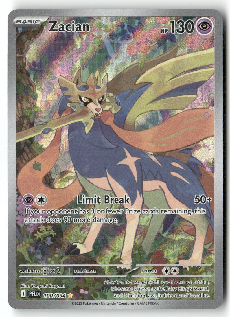 Zacian Illustration Rare ME02: Phantasmal Flames 100/094 NM