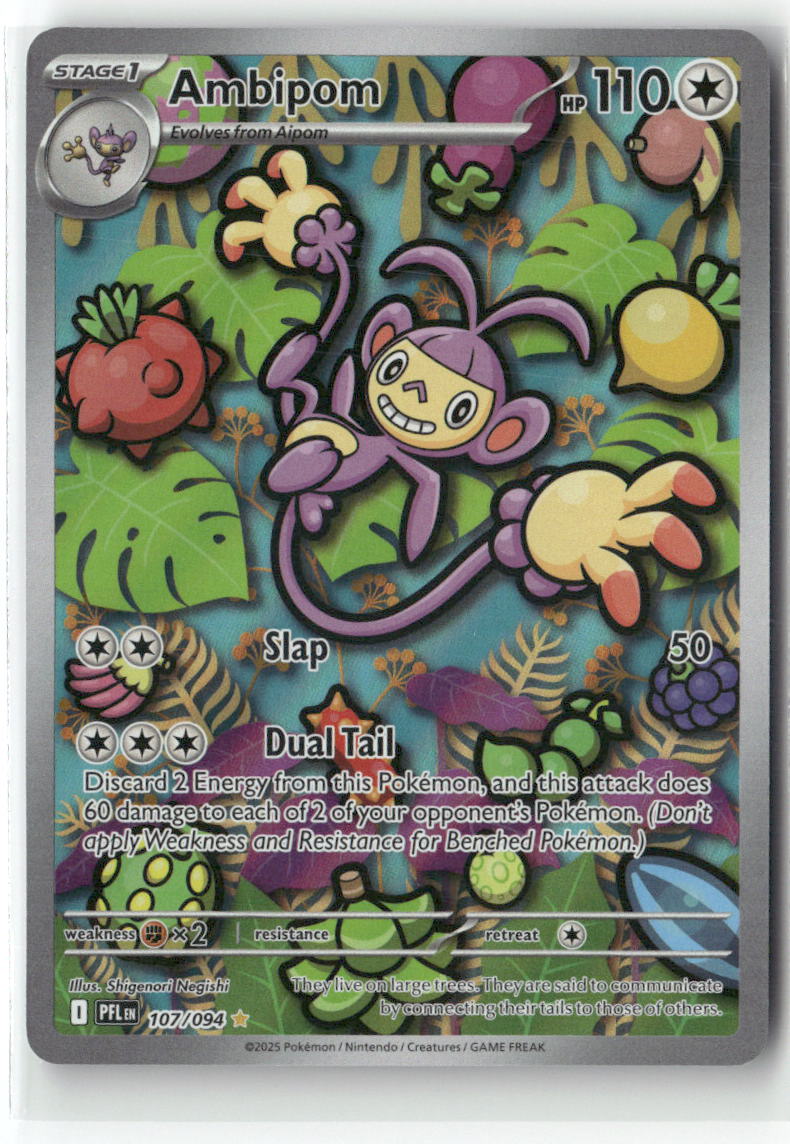 Ambipom Illustration Rare ME02: Phantasmal Flames 107/094 NM