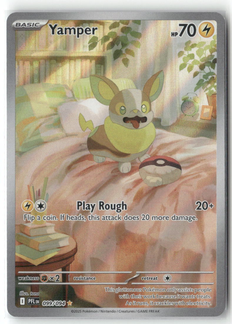 Yamper Illustration Rare ME02: Phantasmal Flames 099/094 NM