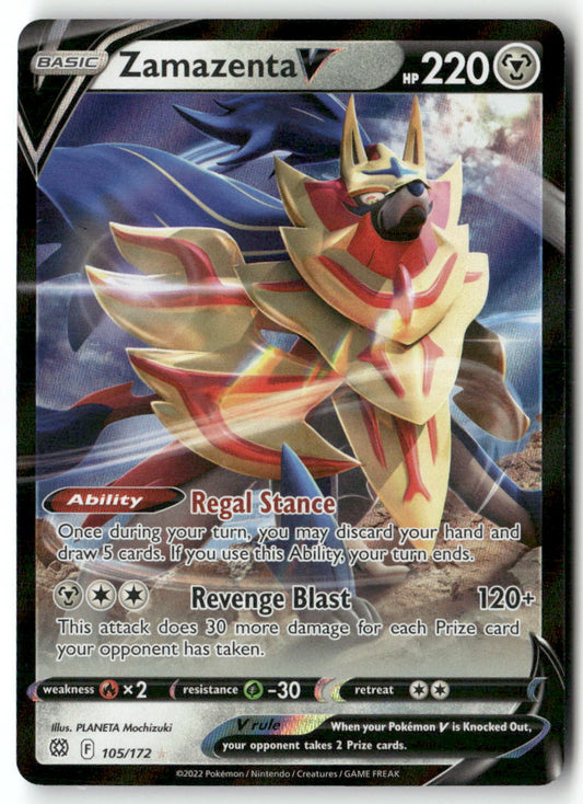 Zamazenta V Ultra Rare SWSH09: Brilliant Stars 105/172 NM