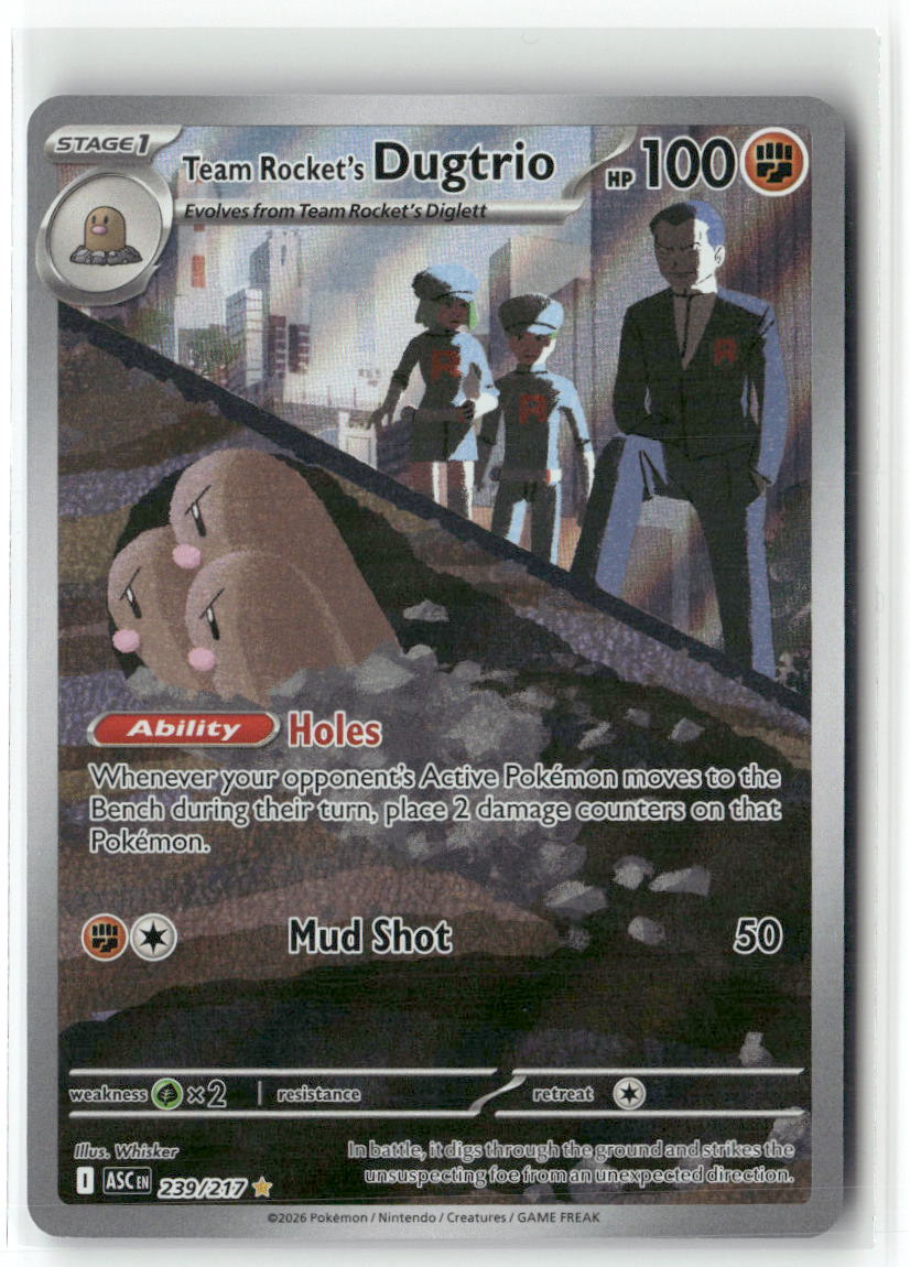 Team Rocket's Dugtrio Illustration Rare ME: Ascended Heroes 239/217 NM