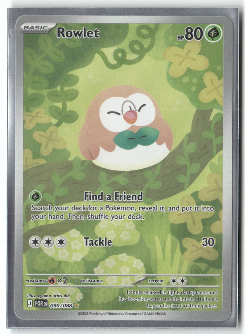 Rowlet Illustration Rare ME03: Perfect Order 090/088 NM