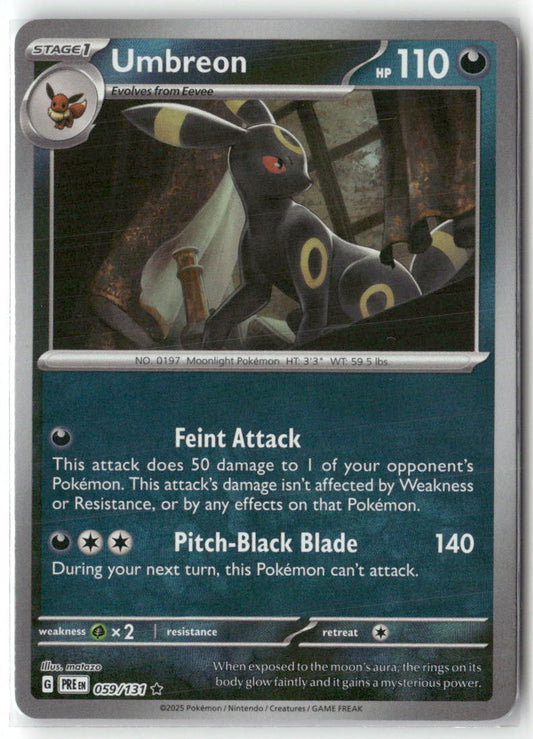 Umbreon (Master Ball Pattern) Rare SV: Prismatic Evolutions 059/131 NM