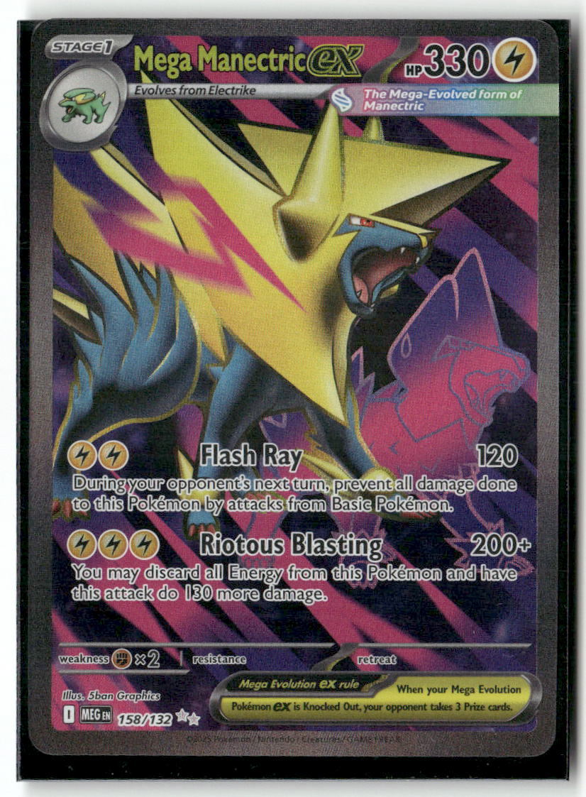 Mega Manectric ex - Ultra Rare ME01: Mega Evolution 158/132 NM
