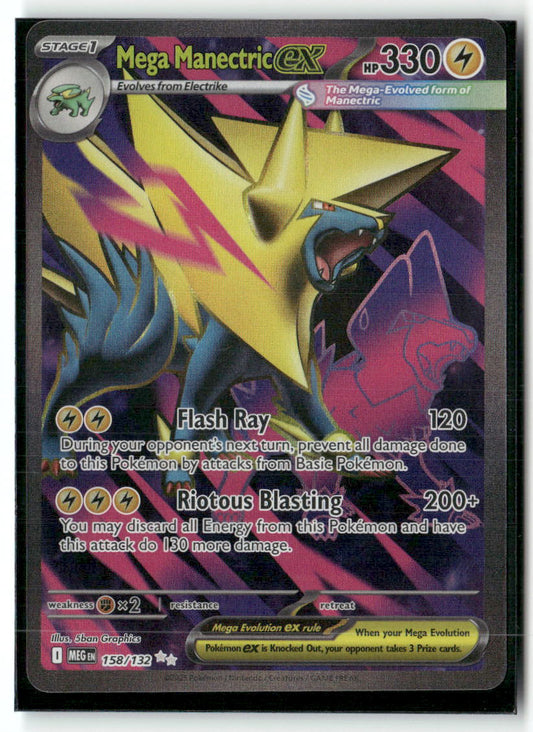 Mega Manectric ex Ultra Rare ME01: Mega Evolution 158/132 NM