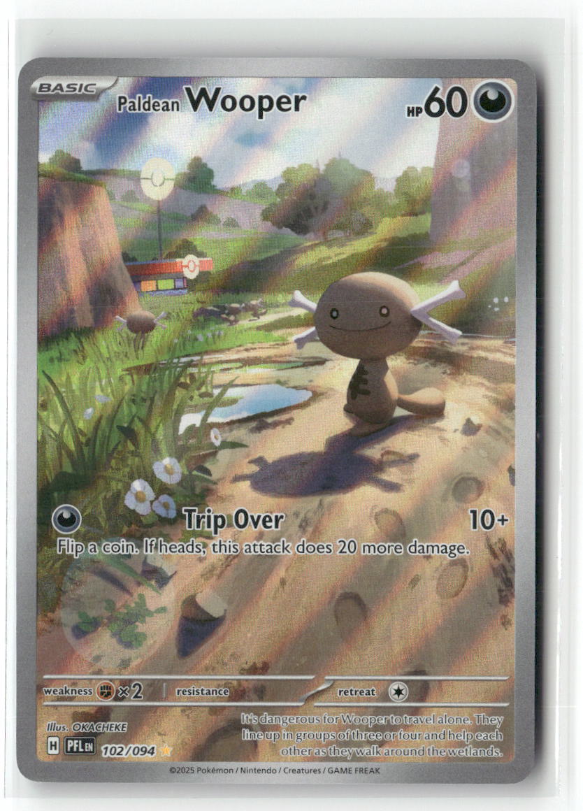 Paldean Wooper Illustration Rare ME02: Phantasmal Flames 102/094 NM