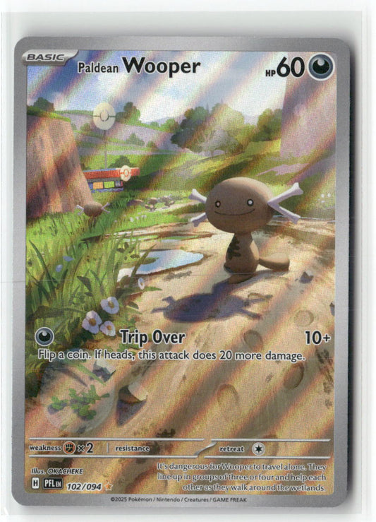 Paldean Wooper Illustration Rare ME02: Phantasmal Flames 102/094 NM