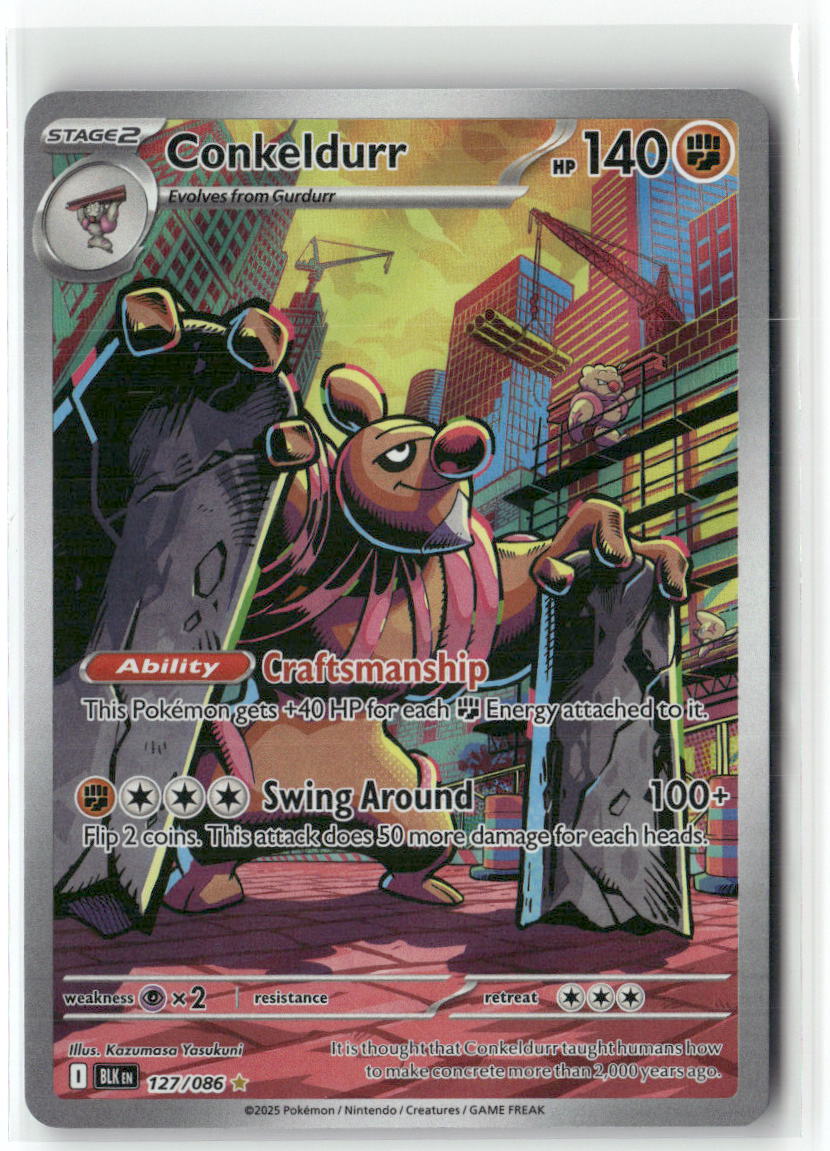 Conkeldurr Illustration Rare SV: Black Bolt 127/086 NM