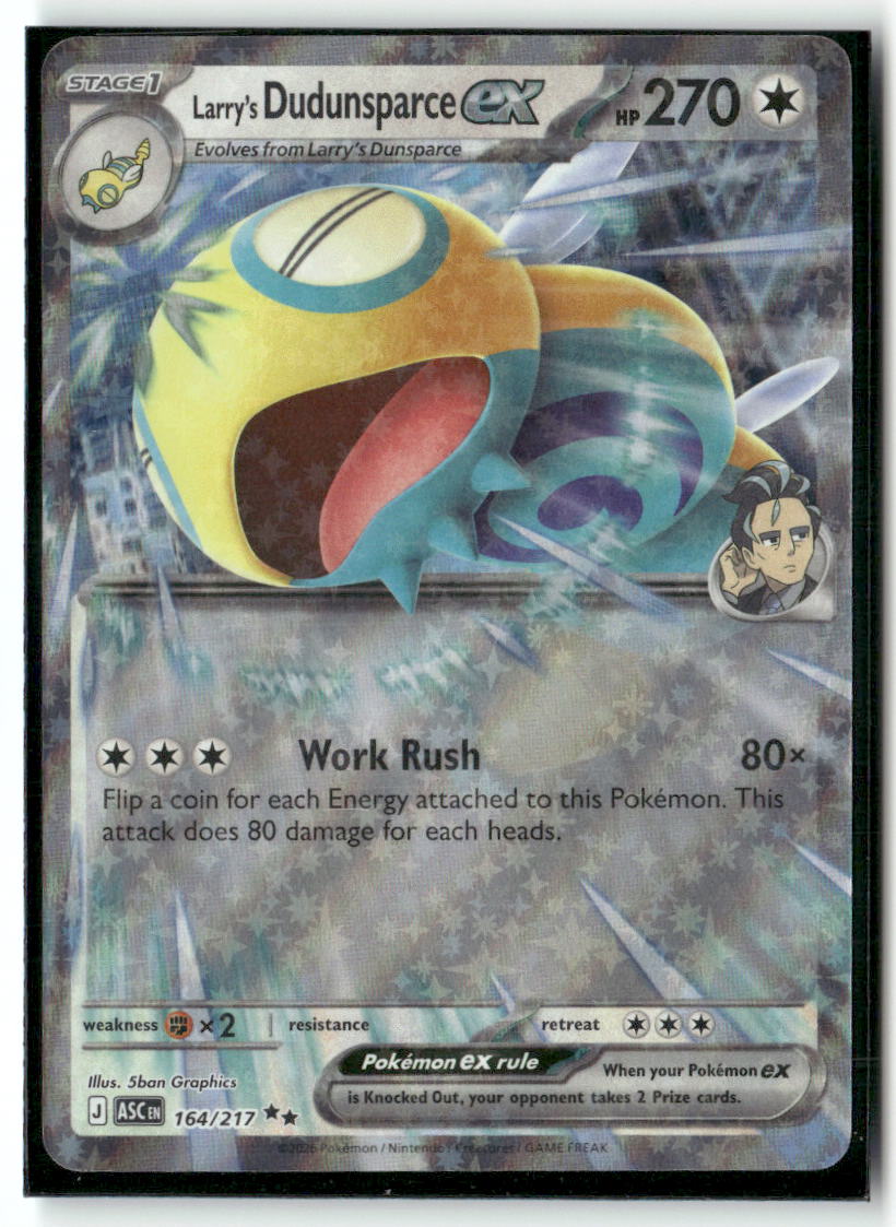 Larry's Dudunsparce ex Double Rare ME: Ascended Heroes 164/217 NM