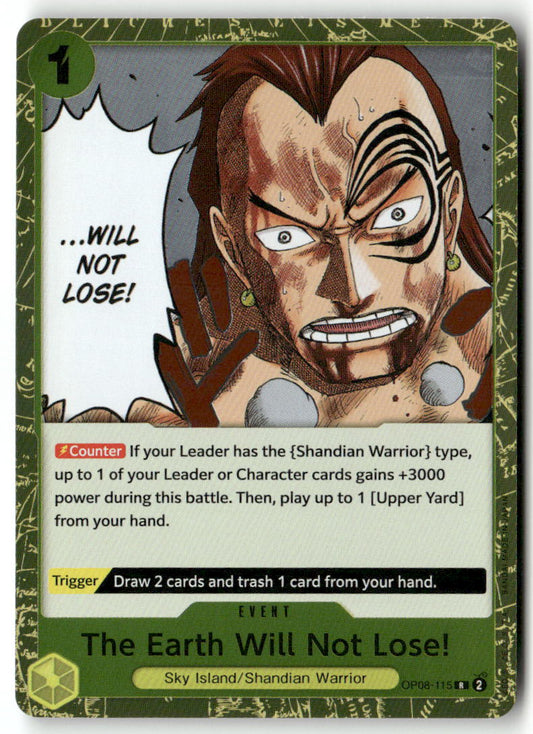 The Earth Will Not Lose! R Two Legends OP08-115 NM