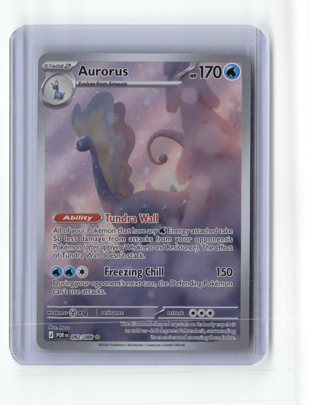Aurorus Illustration Rare ME03: Perfect Order 092/088 NM