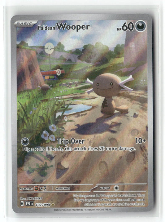 Paldean Wooper Illustration Rare ME02: Phantasmal Flames 102/094 NM