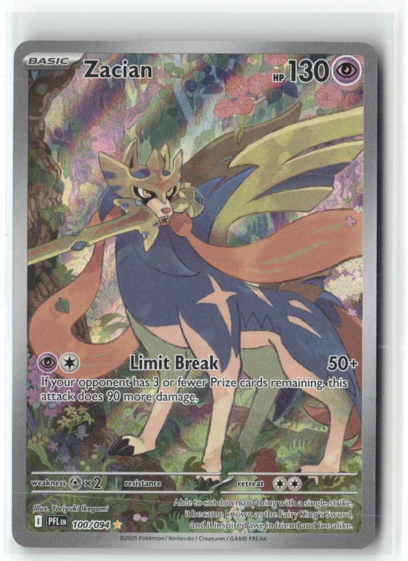 Zacian Illustration Rare ME02: Phantasmal Flames 100/094 NM