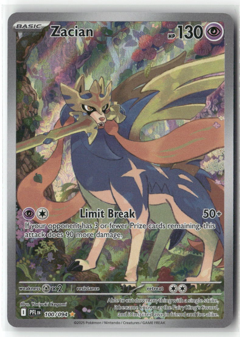 Zacian Illustration Rare ME02: Phantasmal Flames 100/094 NM