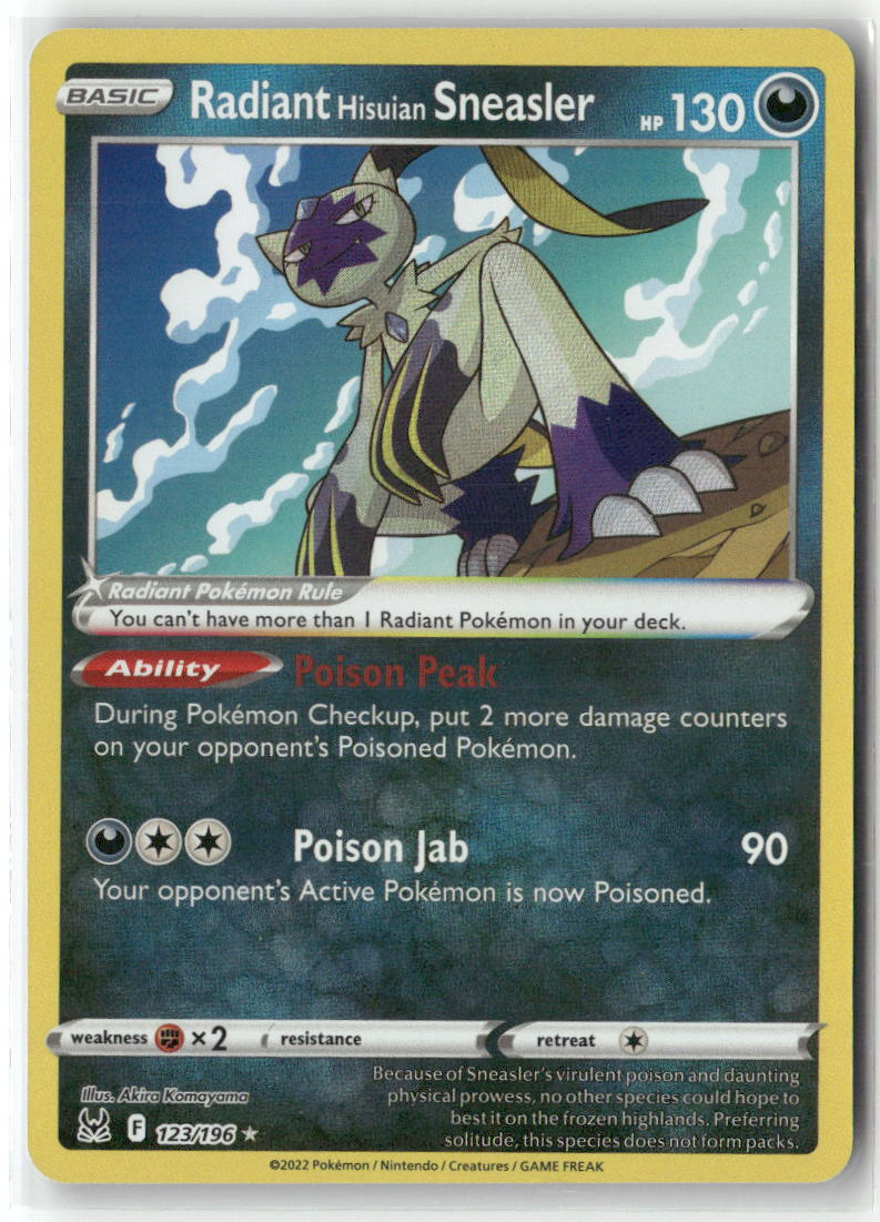 Radiant Hisuian Sneasler Radiant Rare SWSH11: Lost Origin 123/196 NM