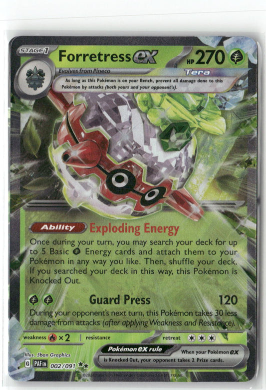 Forretress ex Double Rare SV02: Paldea Evolved 005/193 NM