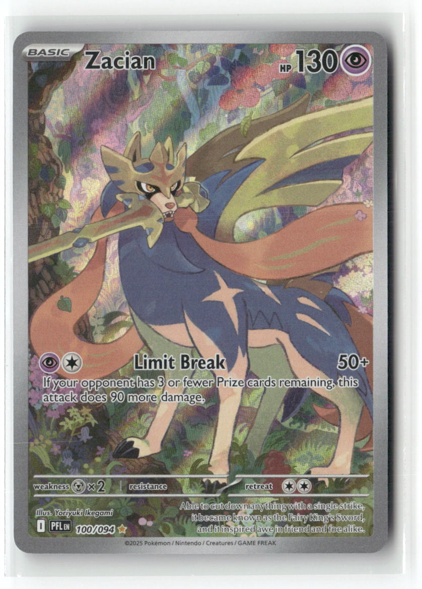 Zacian Illustration Rare ME02: Phantasmal Flames 100/094 NM