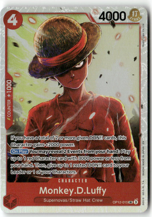 Monkey.D.Luffy SR Legacy of the Master OP12-015 NM