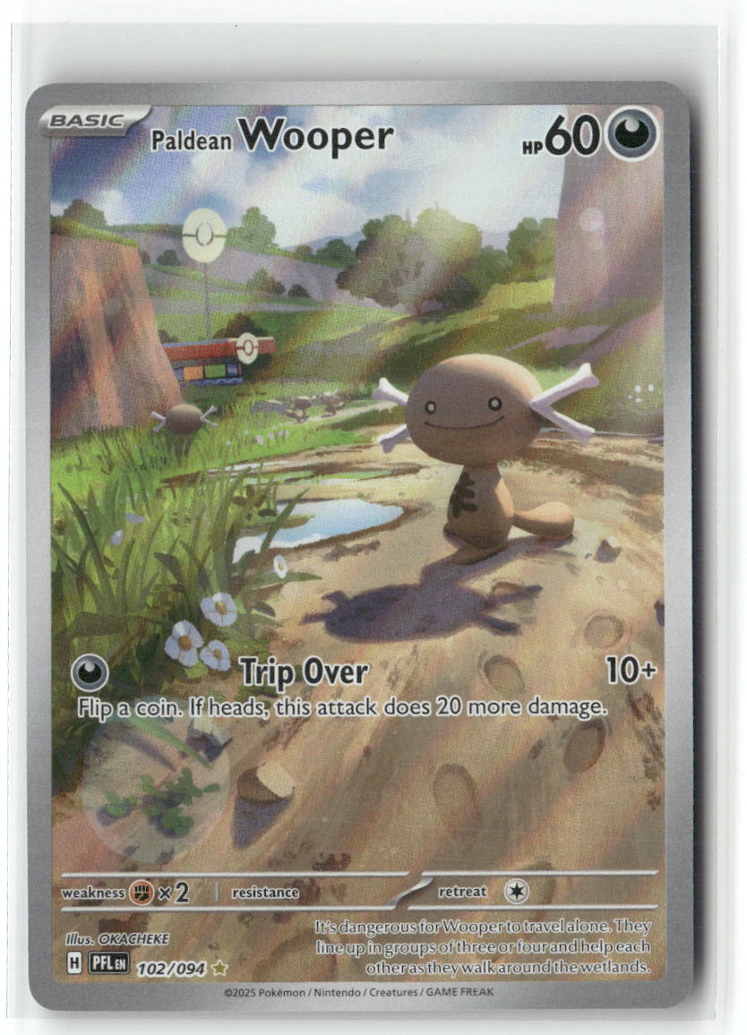 Paldean Wooper Illustration Rare ME02: Phantasmal Flames 102/094 NM
