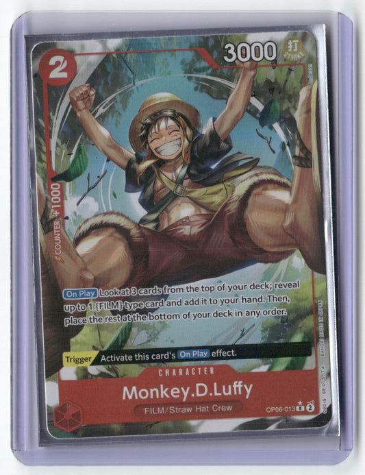 Monkey.D.Luffy (Alternate Art) R Wings of the Captain OP06-013 NM