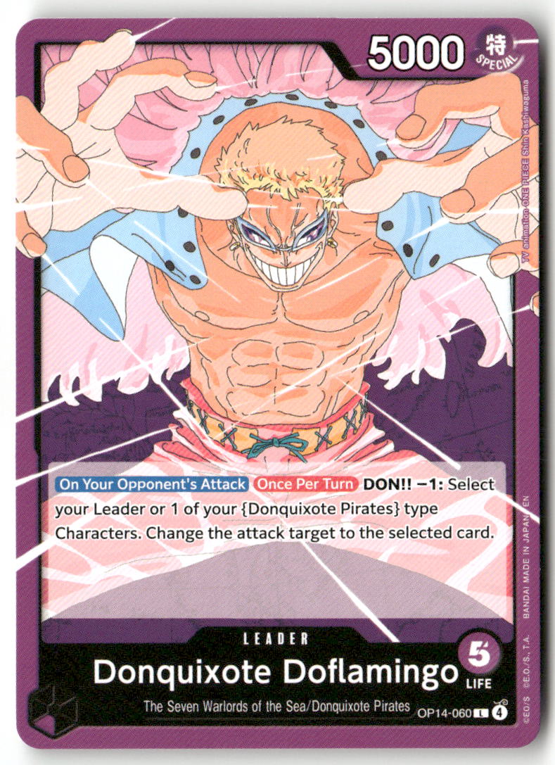 Donquixote Doflamingo L The Azure Sea's Seven OP14-060 NM