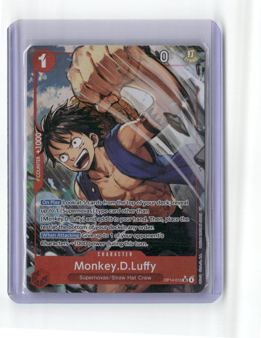 Monkey.D.Luffy - (Alternate Art) SR The Azure Sea's Seven OP14-013 NM