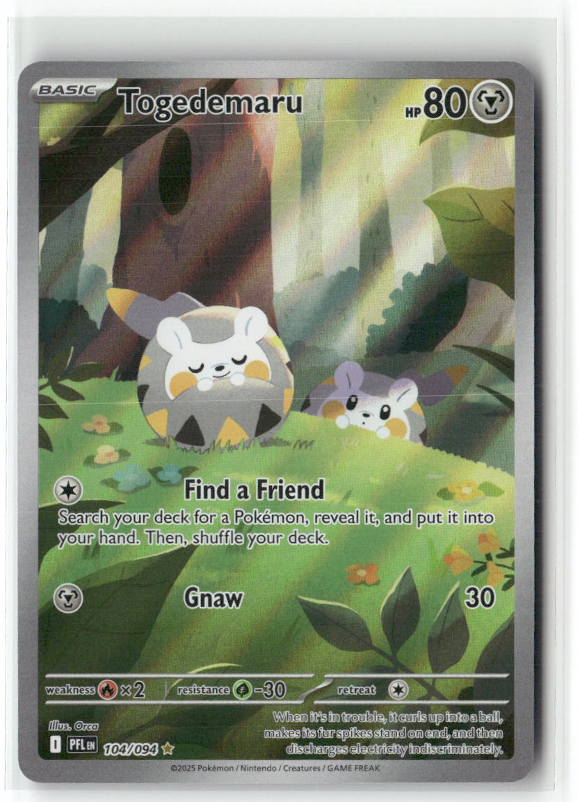 Togedemaru Illustration Rare ME02: Phantasmal Flames 104/094 NM