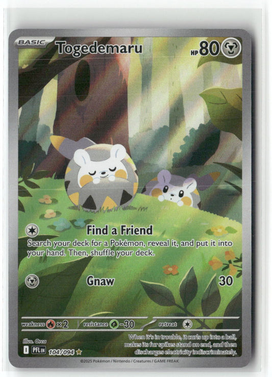 Togedemaru Illustration Rare ME02: Phantasmal Flames 104/094 NM