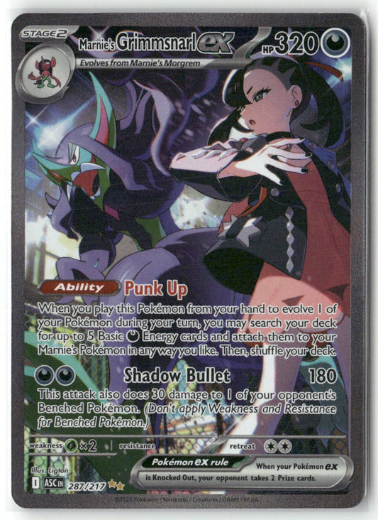Marnie's Grimmsnarl ex Special Illustration Rare ME: Ascended Heroes 287/217 NM