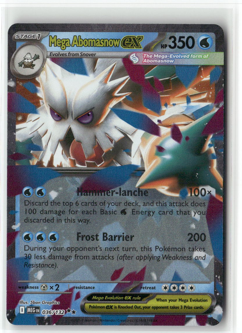 Mega Abomasnow ex Double Rare ME01: Mega Evolution 036/132 NM