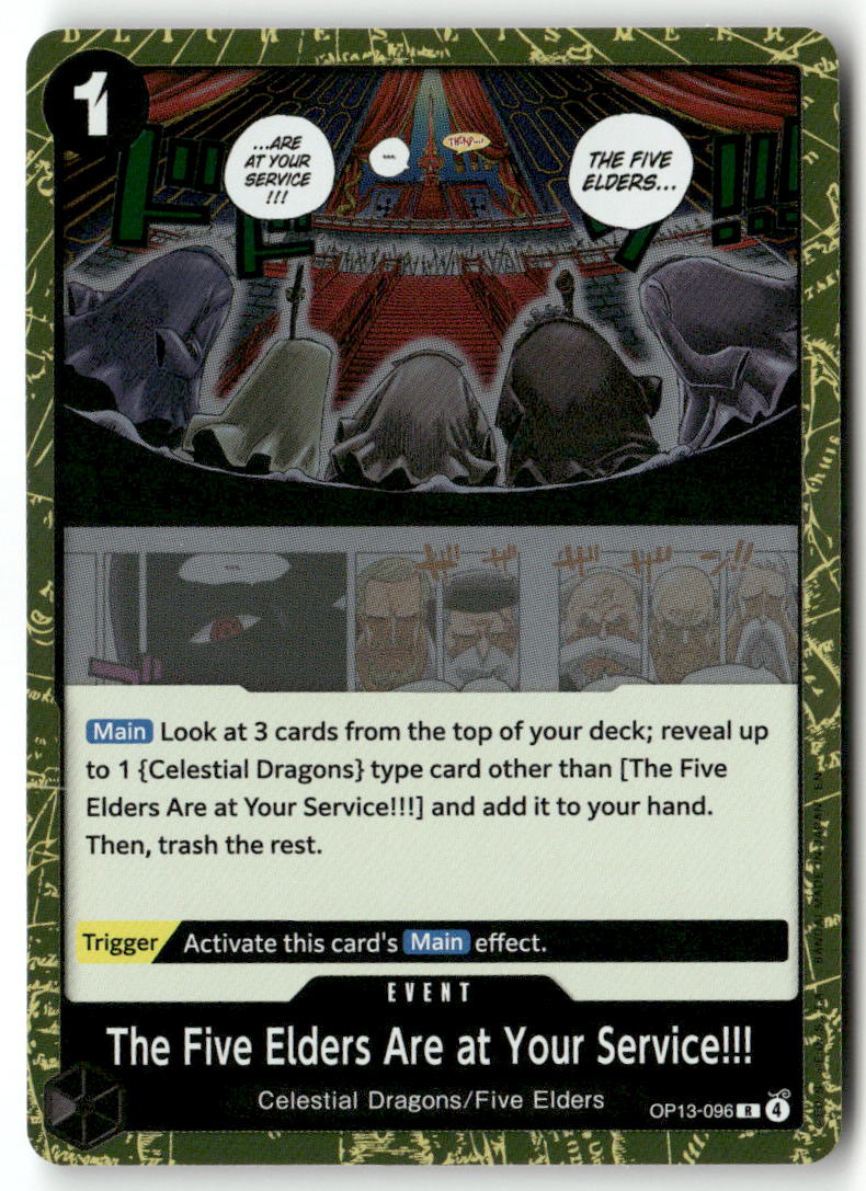 The Five Elders Are at Your Service!!! R Carrying On His Will OP13-096 NM