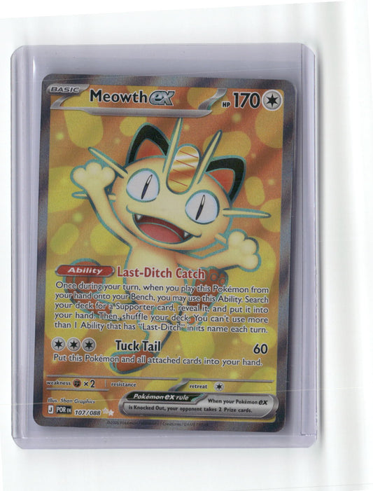 Meowth ex Ultra Rare ME03: Perfect Order 107/088 NM