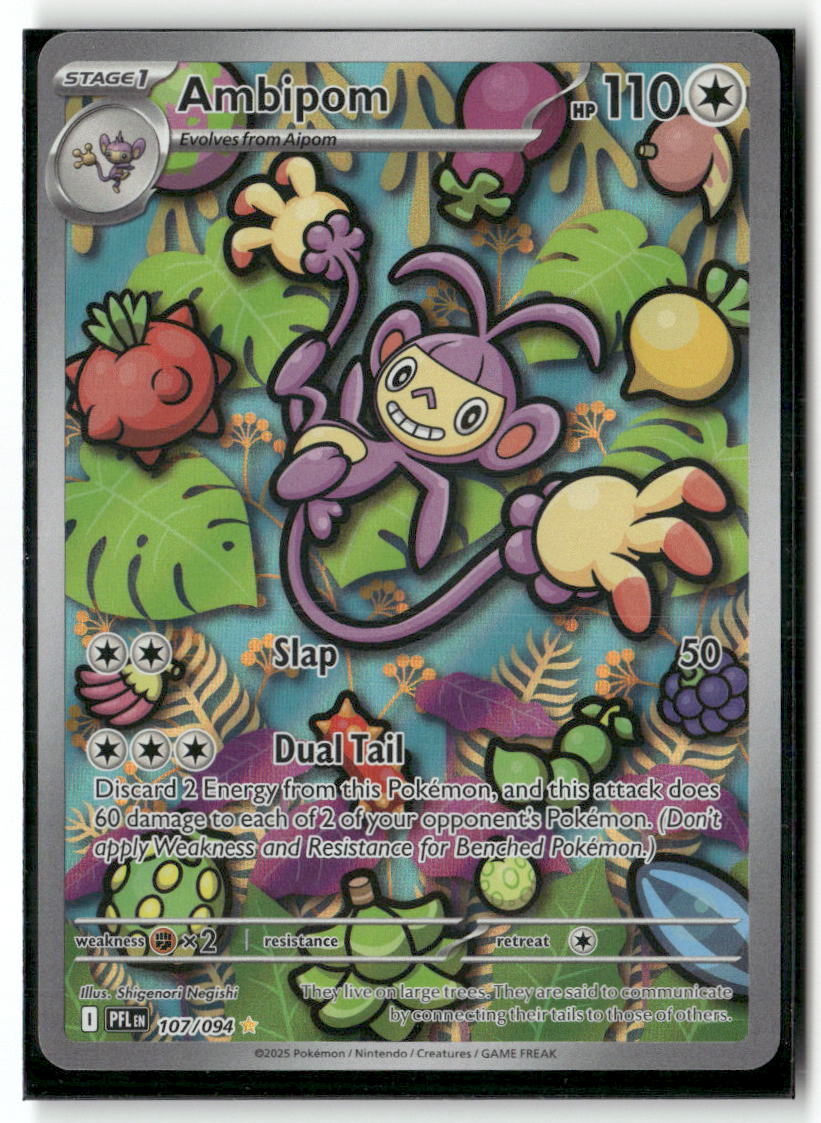 Ambipom Illustration Rare ME02: Phantasmal Flames 107/094 NM
