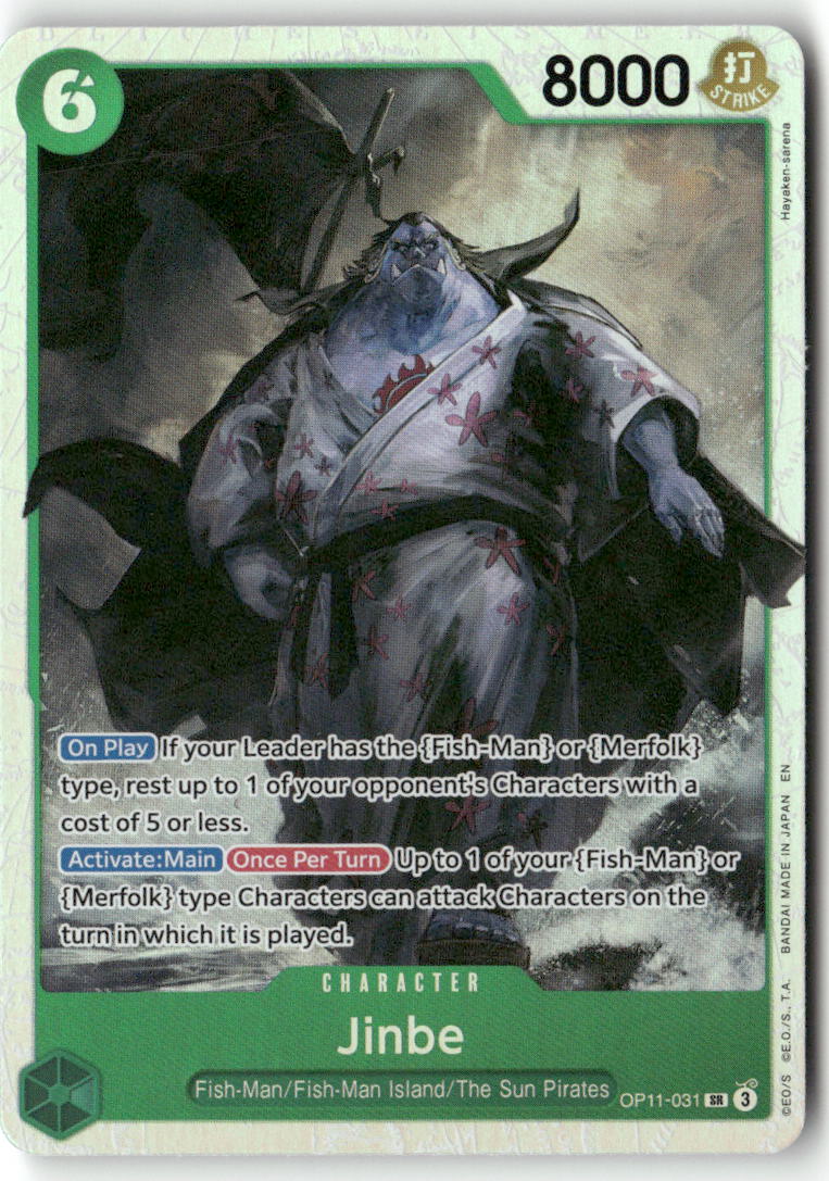 Jinbe (031) SR A Fist of Divine Speed OP11-031 NM