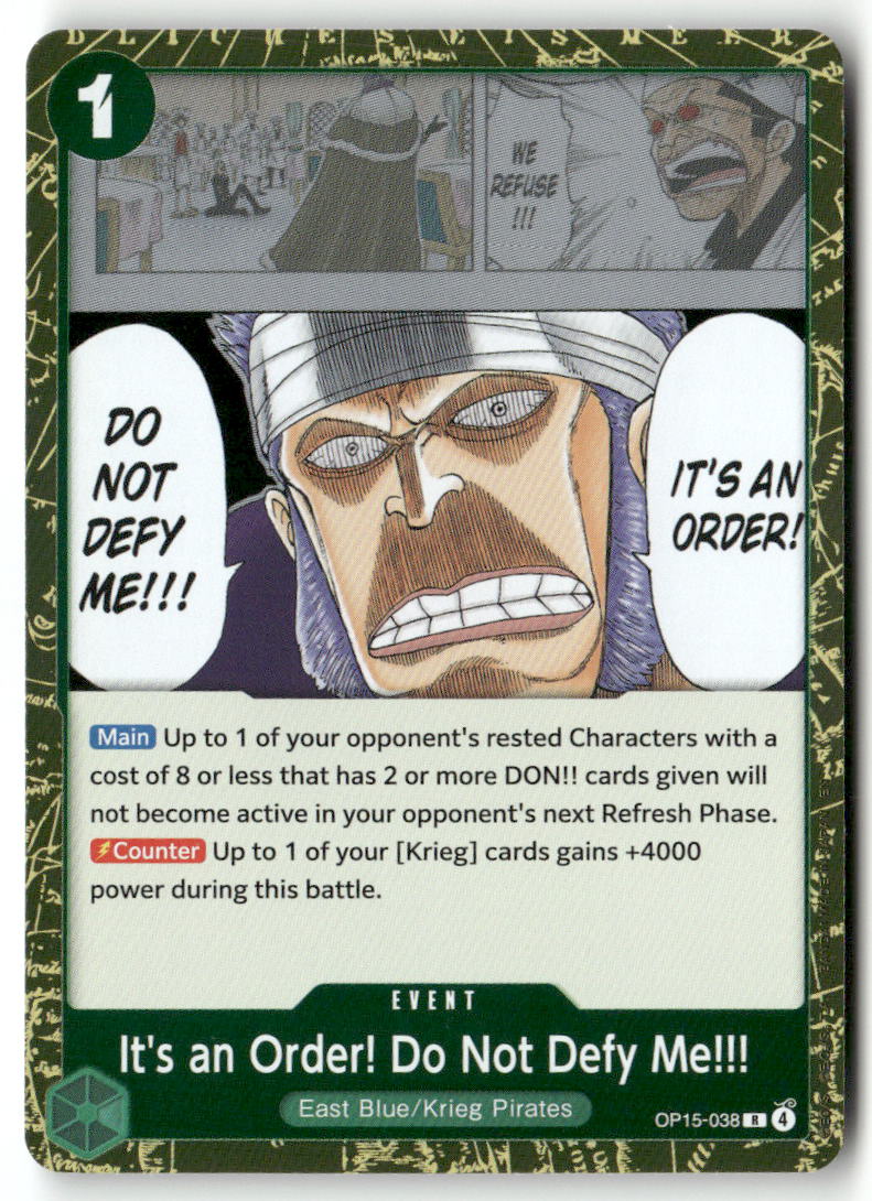It's an Order! Do Not Defy Me!!! R Adventure on Kami's Island OP15-038 NM